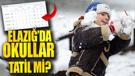 Elazığ hava durumu belli oldu! Elazığ'da okullar tatil mi? - haberler