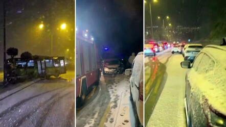 Sakarya'da kar beraberinde kazaları getirdi! Onlarca araç yollarda kaldı - haberler