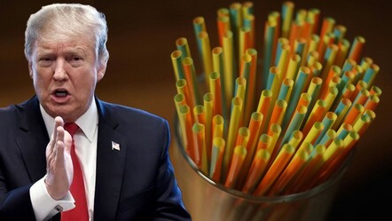 Donald Trump bu kez 'kağıt pipet'leri hedef aldı! 