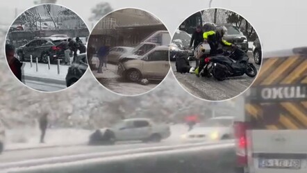 İstanbul'da beklenen kar çileye dönüştü! Kazaları beraberinde getirdi - gundem