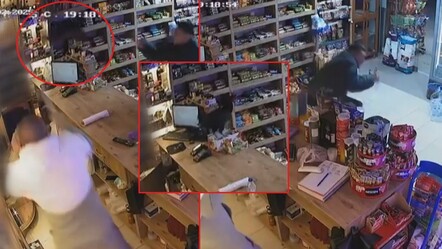 Neye uğradıklarını şaşırdılar! Markete saldıran tavuk 2 kişiyi pes ettirdi - yemek