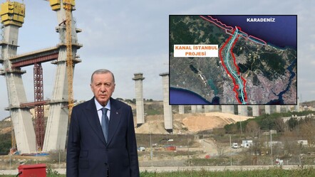 Cumhurbaşkanı Erdoğan'dan önemli ziyaret: Kanal İstanbul Projesi'ndeki 6 köprüden ilkinin inşaat alanında inceleme yaptı! - gundem