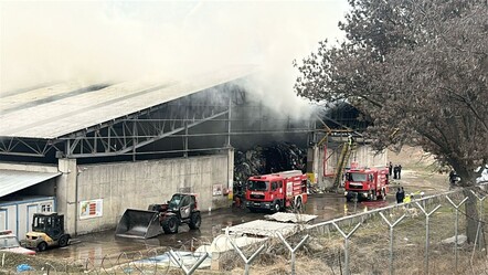 Eskişehir'de çimento fabrikasında yangın - yasam