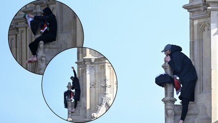 İngiltere'de tarihi protesto: Filistin bayrağı Big Ben'in tepesinde - dunya