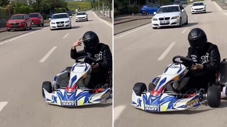 Go kart aracı ile trafiğe çıkıp drift attı! Bir de sosyal medyadan paylaştı - 3-sayfa