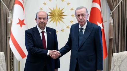 Cumhurbaşkanı Erdoğan, KKTC Cumhurbaşkanı Ersin Tatar ile görüştü - Dünya