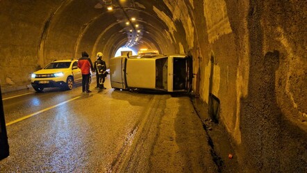 Zonguldak’ta feci kaza! Kontrolden çıkan araç tünelde devrildi - gundem