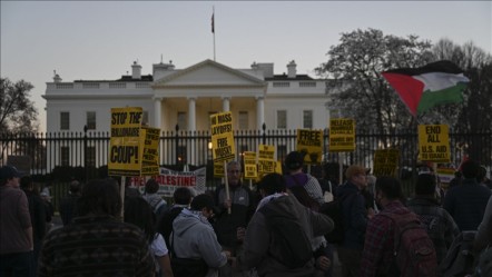 Beyaz Saray’da Gazze isyanı! Protestocular İsrail’e destek veren Trump yönetimini hedef aldı - Dünya