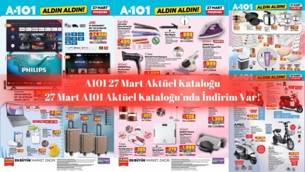 A101 27 Mart aktüel kataloğu yayında! İdeapad Laptop, Yatak süpürgesi, baharat öğütücü, simona set, amortisörlü bisiklet ve daha fazlası… - Haberler