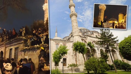 Mimar Sinan'ın çıraklık eseri işgal altında! İBB protestocuları Şehzade Camii'nin duvarlarında içki içtiler - gundem