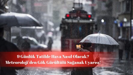 Meteoroloji’den bayram haftasına gök gürültülü sağanak uyarısı! 9 günlük bayram tatilinde hava nasıl olacak? - haberler