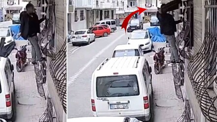 İstanbul'da güpegündüz şaşkına çevirdi! Cama tırmanıp asılı çamaşırları çaldı - gundem