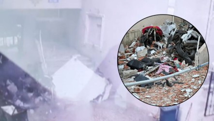 Kumburgaz'da korkunç anlar! 6.2'lik deprem bina duvarlarını böyle yıktı - Gündem
