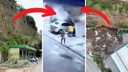 Samsun'daki heyelan faciası güvenlik kamerasında! Baba ve iki evladı canından oldu - gundem