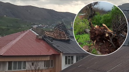 Ağaçlar kökünden söküldü, çatılar uçtu! Tunceli fırtınaya teslim oldu - Gündem