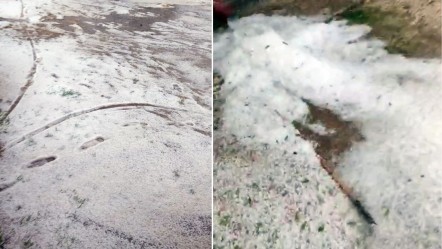 Aylardan mayıs! İlçe 20 dakikada beyaza büründü, görenler şoke oldu - Yaşam