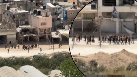 Batı Şeria'da utanç görüntüleri! Masum sivilleri suçlu gibi sıraya dizerek gözaltına aldılar... - Dünya