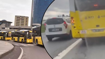İETT otobüsü emniyet şeridine girdi! Vatandaş tepki gösterdi - Gündem