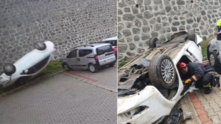 Ordu'da korkunç ölüm! Otomobiliyle istinat duvarından site bahçesine düştü - 3. Sayfa