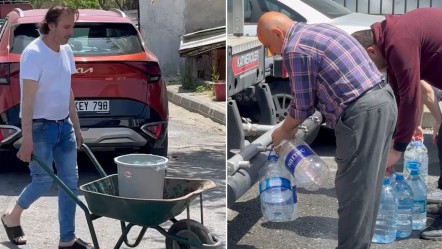 Sarıyer'de belediye vatandaşa tankerle su dağıttı! İnsanlar isyanda: - Gündem