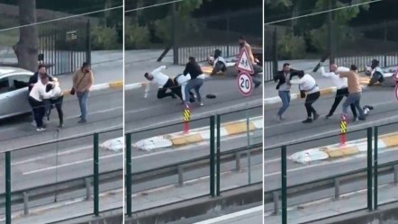 Trafikte yol kavgası! Kaskla dövüp bıçak çektiler, ortalık savaş alanına döndü - Gündem
