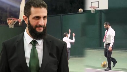 Suriye Devlet Başkanı Ahmed Şara basketbol oynadı, sosyal medyadan yorum yağdı - Dünya
