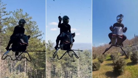 Starwars filminden çıkmış gibi! 200 km hız yapan uçan motosiklet görenleri hayrete düşürdü - Teknoloji