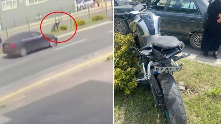 Motosiklet havada takla attı, sürücü metrelerce sürüklendi - Gündem