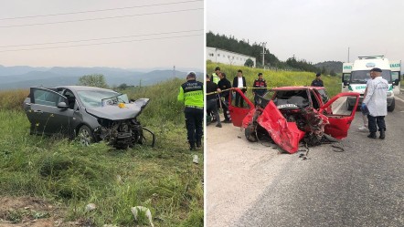 Bilecik'te feci kaza! 2 otomobille motosiklet çarpıştı: 3 ölü, 1 yaralı - 3. Sayfa