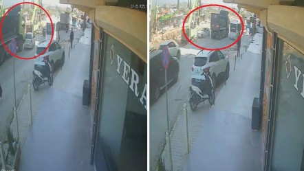 Otomobili oyuncak araba gibi önünde sürükledi! Yürekleri ağza getiren anlar kamerada - 3. Sayfa