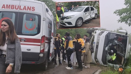 Sinop'ta öğrencileri taşıyan otobüs devrildi: 2'si ağır 18 yaralı - Gündem