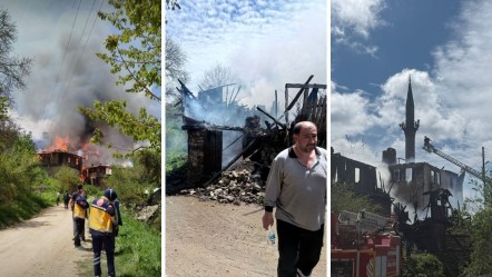Bolu’da yangın faciası! 2 ahşap ev ve 1 cami alevlere teslim oldu - 3. Sayfa