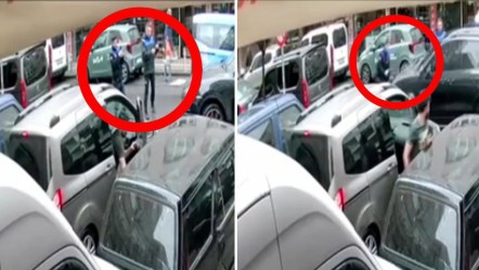 İstanbul'da skandal görüntü! "Milletvekili aracı" dedi, zabıtanın üzerine sürdü - Gündem