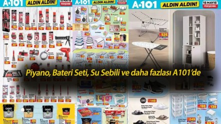 A101 15 Mayıs 2025 kataloğu! A101'de 15 Mayıs'ta büyük fırsatlar! Piyano, Bateri Seti, Su Sebili ve daha fazlası mağazalarda! - Haberler