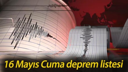 16 Mayıs Cuma deprem listesi! Son dakika deprem oldu mu? Deprem nerede, kaç büyüklüğünde oldu? - Haberler