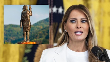 Ayak bileklerinden kesildi! Slovenya'da Melania Trump'ın bronz heykeli çalındı - Dünya