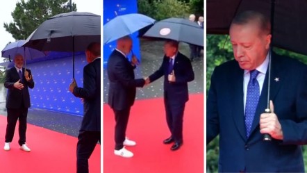 Karşılamaya damga vuran ayakkabılar! Cumhurbaşkanı Erdoğan görünce kendini tutamadı - Gündem