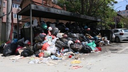 İşçiler greve gitti, ülkenin başkenti çöp doldu - Dünya