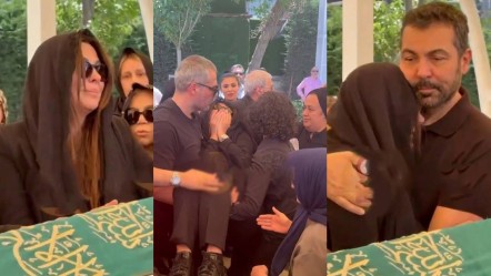 Aslı Hünel ve Saruhan Hünel'in en acı vedası!  Anneleri son yolculuğuna uğurlandı: Cenazede fenalık geçirdi - Magazin