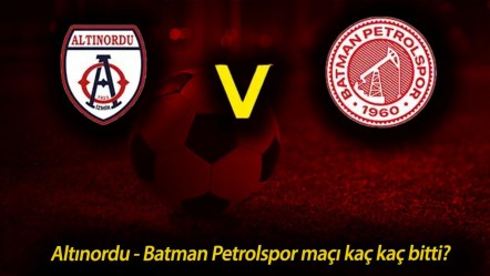 Batman Petrolspor maç özeti! Altınordu - Batman Petrolspor maçı kaç kaç bitti? - Haberler