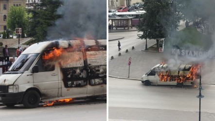 Şoke eden görüntüler! Polis ekipleri işlem yapmak isteyince hacizli aracını ateşe verdi - 3. Sayfa