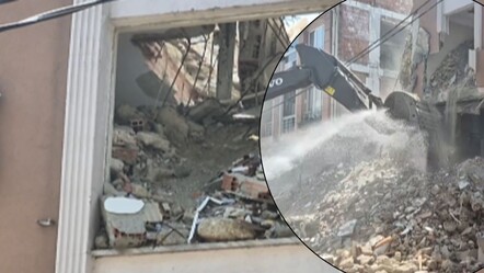 İstanbul'da deprem korkusunu körükleyen olay! Avcılar'da bir binanın duvarı yıkıldı - gundem