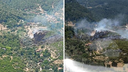 İzmir'de orman yangını! Ekipler bölgede - dunya