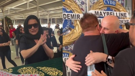Haluk Şentürk, cenazede ayakta durmakta zorlandı! Ünlü bir isme sarılıp gözyaşlarına boğuldu - Magazin