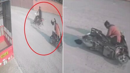 Talihsizliğin böylesi! Motosikletten düşen kadına, başka motosiklet çarptı - gundem