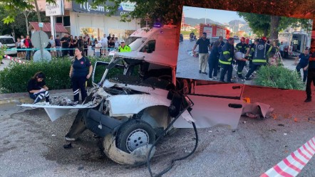 Ağaca çarpan otomobil kağıt gibi ezildi! Ölü ve yaralılar var - 3. Sayfa