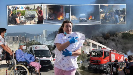 İzmir'de korkutan yangın, patlama sesleri duyuluyor! Hastane tahliye edildi, alevlerle amansız mücadele - 3. Sayfa