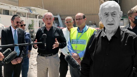 Netanyahu'nun gözünde büyük korku! Konuşurken bina çöktü, tepkisi olay oldu - gundem