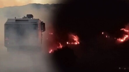 Anız ve orman yangını geceyi aydınlattı, TOMA ile müdahale devam ediyor - gundem