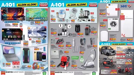 A 101 aktüel kataloğunda hangi ürünler var? 26 Haziran 2025 Perşembe A101 aktüel ürünler kataloğu paylaşıldı - haberler